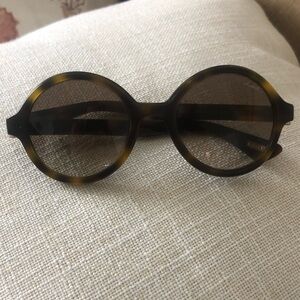 Lanvin Tortoise Shell Round Sunglasses